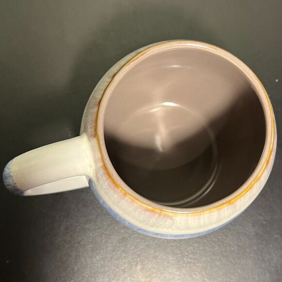 MY CAFE Handcrafted Barrel-Shaped Jumbo Drip Glaze Mug in Blue, Gray & White - Picture 14 of 16